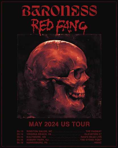 Baroness - Red Fang May 2024 US tour